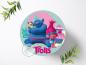 Preview: Trolls Tortenaufleger Ø 20cm, 0308w