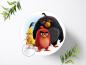 Preview: Angry Birds Tortenaufleger Ø 20cm, 0372w