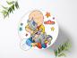 Preview: Caillou Tortenaufleger Ø 20cm, 0634w