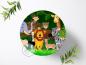 Preview: Dschungeltiere Safari Tortenaufleger Ø 20cm, 0764c