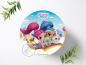 Preview: Shimmer & Shine Tortenaufleger Ø 20cm, 0825w