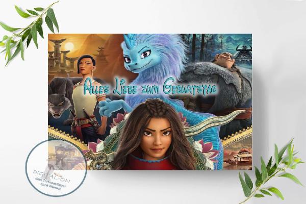 Preview: Raya and the Last Dragon Tortenaufleger A4, 0024P