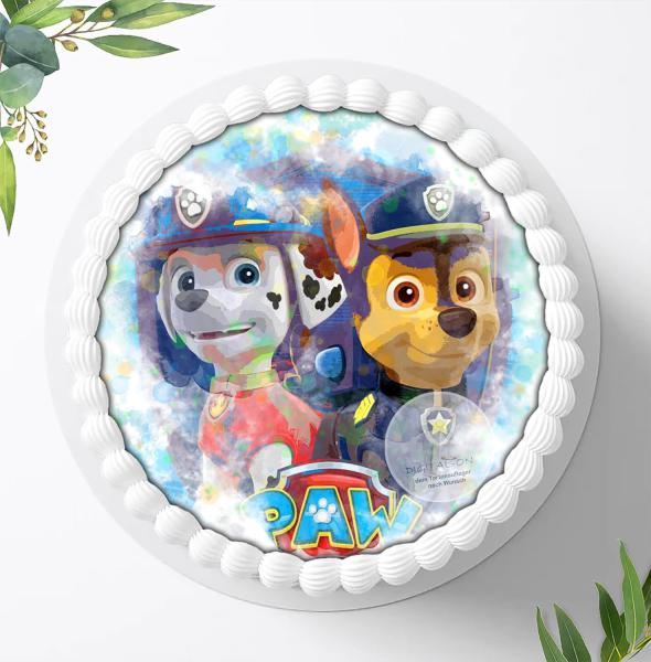 Preview: Paw Patrol Tortenaufleger Ø 20cm, 0074p