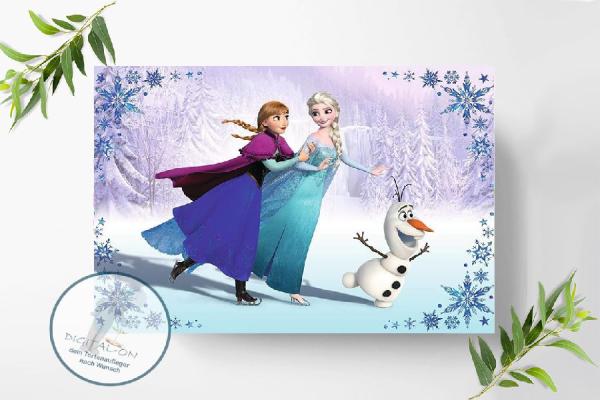 Preview: Frozen Die Eiskönigin Tortenaufleger Ø A4, 0256w