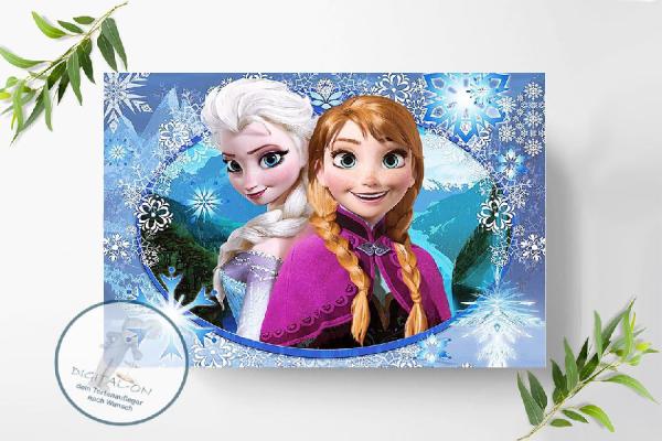 Preview: Frozen Die Eiskönigin Tortenaufleger Ø A4, 0261w