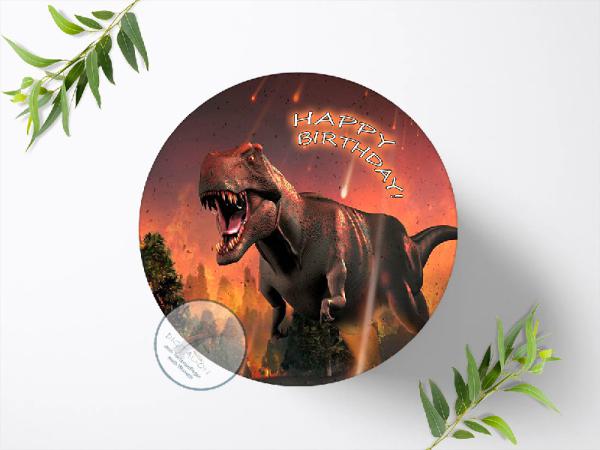 Dinosaurier Tortenaufleger Ø 20cm, 0284c
