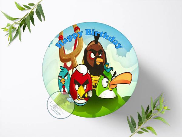 Angry Birds Tortenaufleger Ø 20cm, 0375w