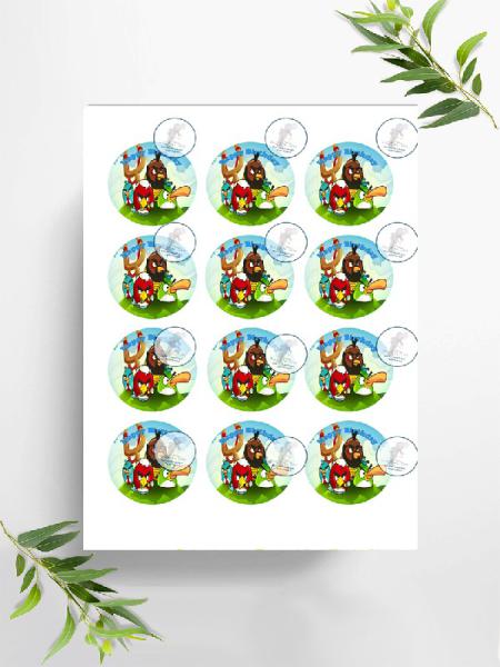 Angry Birds  Muffinaufleger, Ø ca. 6 cm, 0375x