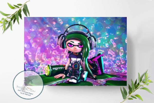 Preview: Splatoon Tortenaufleger A4, 0888z