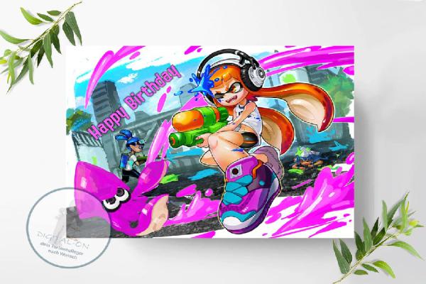 Preview: Splatoon Tortenaufleger A4, 0955z