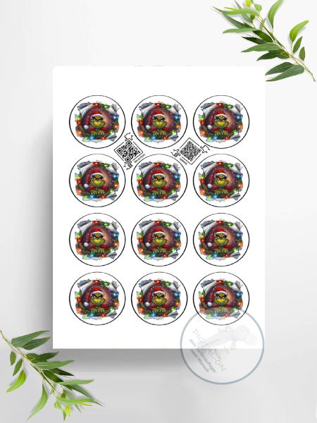 Der Grinch,  Muffinaufleger, Ø ca. 6 cm, 2885z