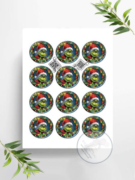 Der Grinch,  Muffinaufleger, Ø ca. 6 cm, 2891z