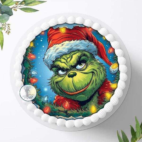 Preview: Der Grinch Tortenaufleger Ø 20cm, 2894z