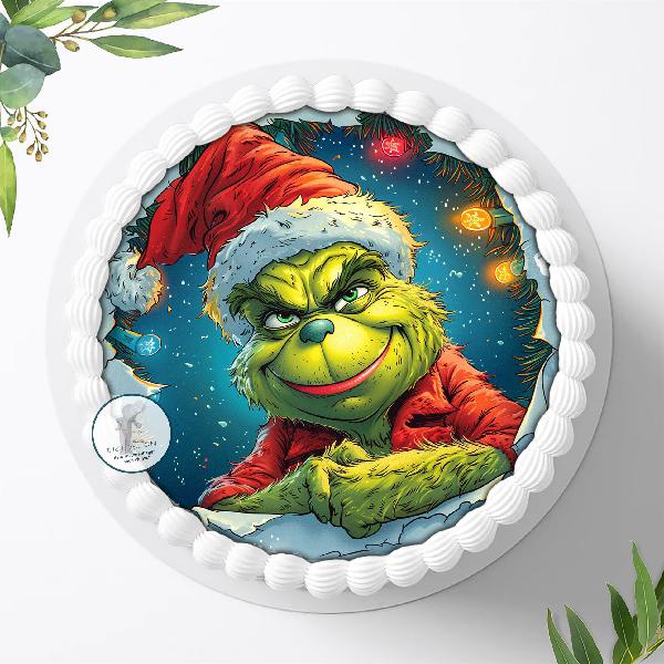 Preview: Der Grinch Tortenaufleger Ø 20cm, 2896z