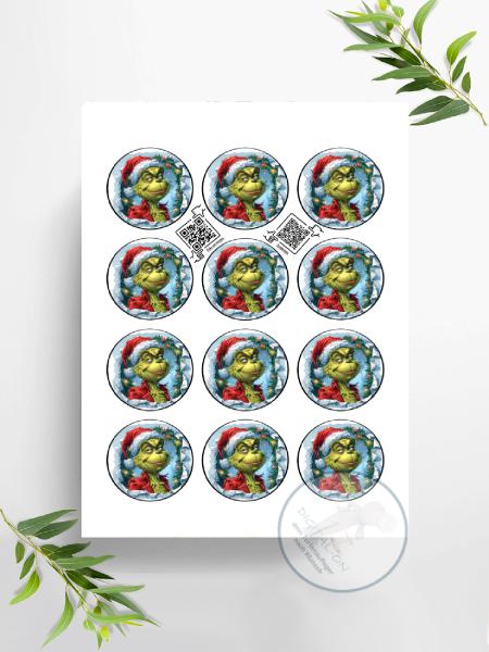 Der Grinch,  Muffinaufleger, Ø ca. 6 cm, 2897z