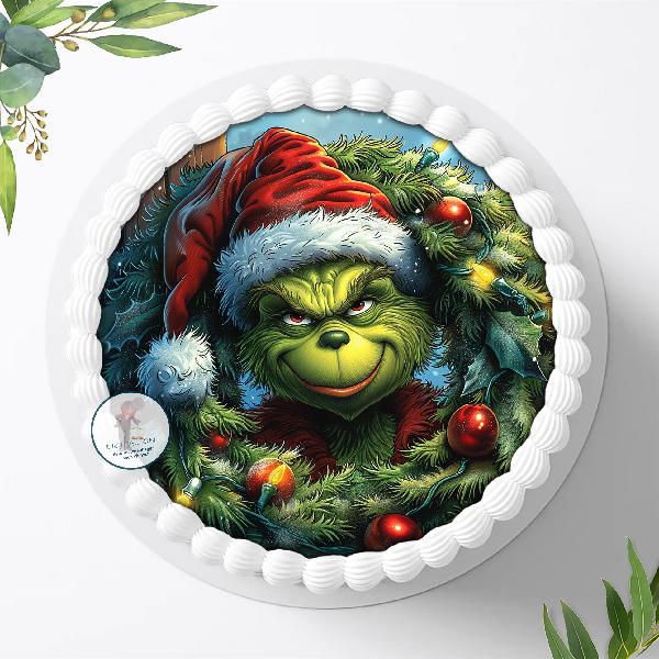 Preview: Der Grinch Tortenaufleger Ø 20cm, 2904z