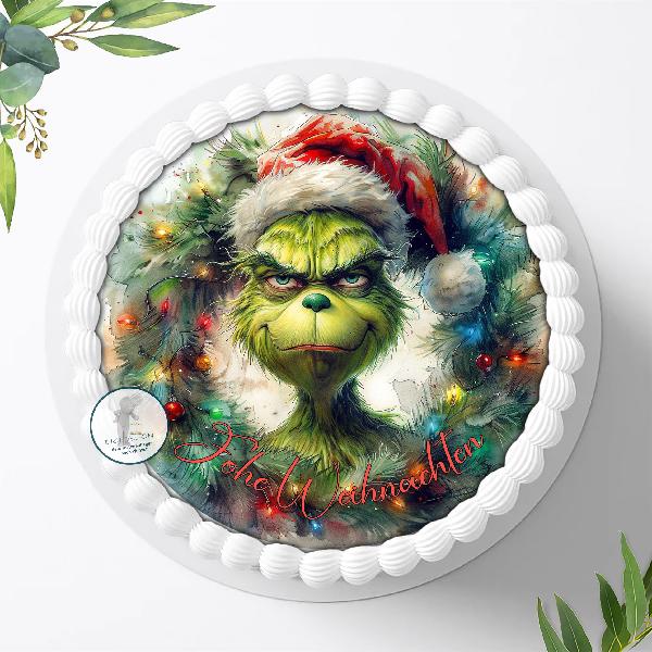 Preview: Der Grinch Tortenaufleger Ø 20cm, 2910z
