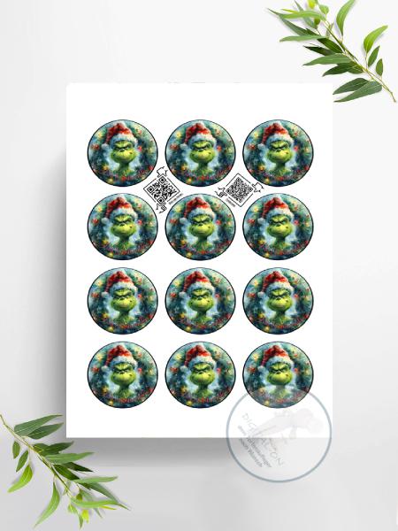 Der Grinch,  Muffinaufleger, Ø ca. 6 cm, 2911z