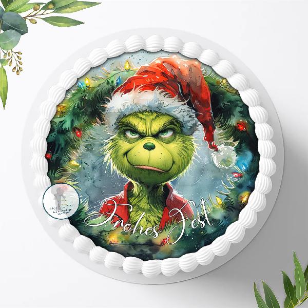 Preview: Der Grinch Tortenaufleger Ø 20cm, 2914z