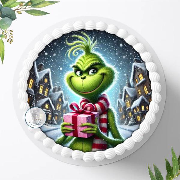 Preview: Der Grinch Tortenaufleger Ø 20cm, 2939z