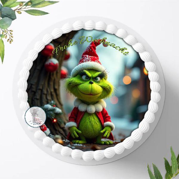 Preview: Der Grinch Tortenaufleger Ø 20cm, 2941z