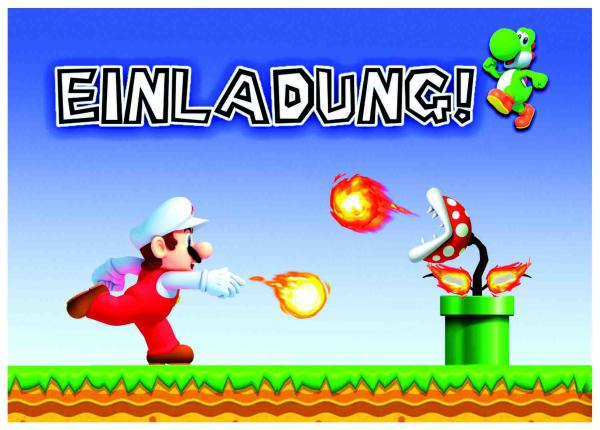 Super Mario-Einladungskarten