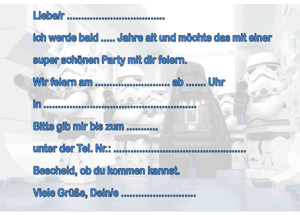 Preview: Star Wars-Einladungskarten