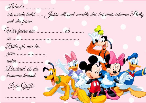 Preview: Minnie Maus-Einladungskarten