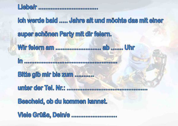 Preview: Ninjago-Einladungskarten