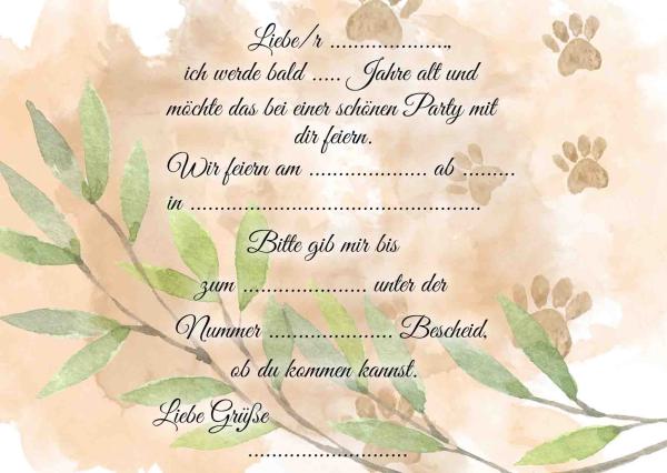 Preview: Löwe-Einladungskarten