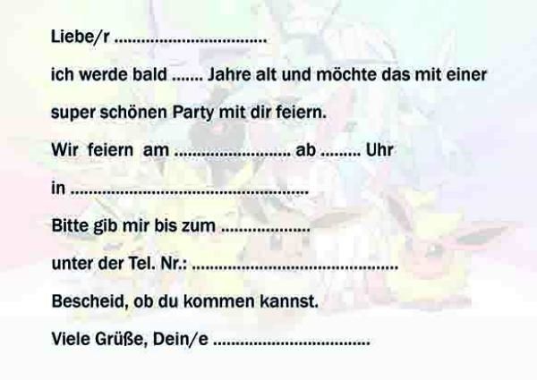 Preview: Pokemon-Einladungskarten