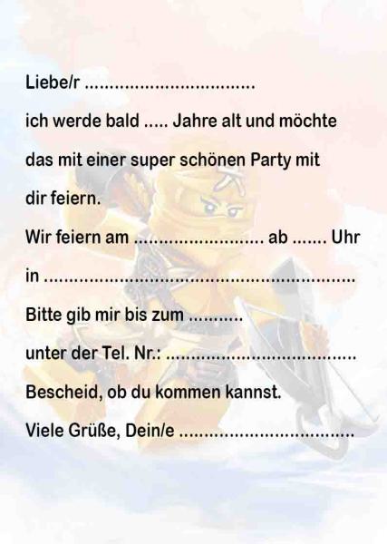 Preview: Ninjago-Einladungskarten