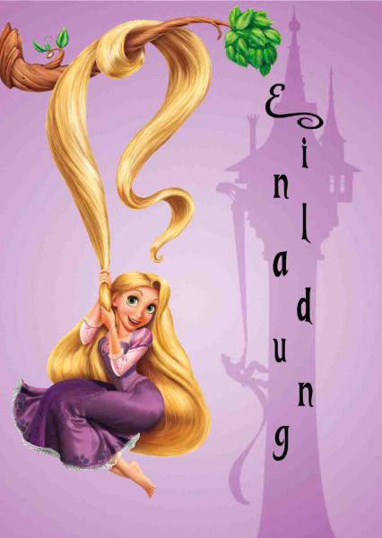 Rapunzel-Einladungskarten