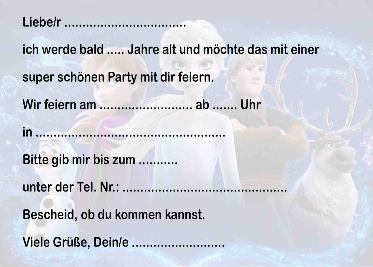 Frozen Die Eiskönigin-Einladungskarten