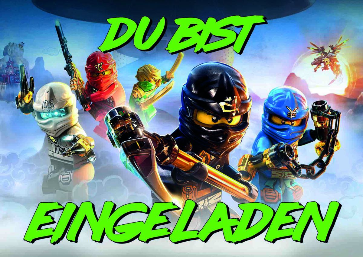 Ninjago-Einladungskarten