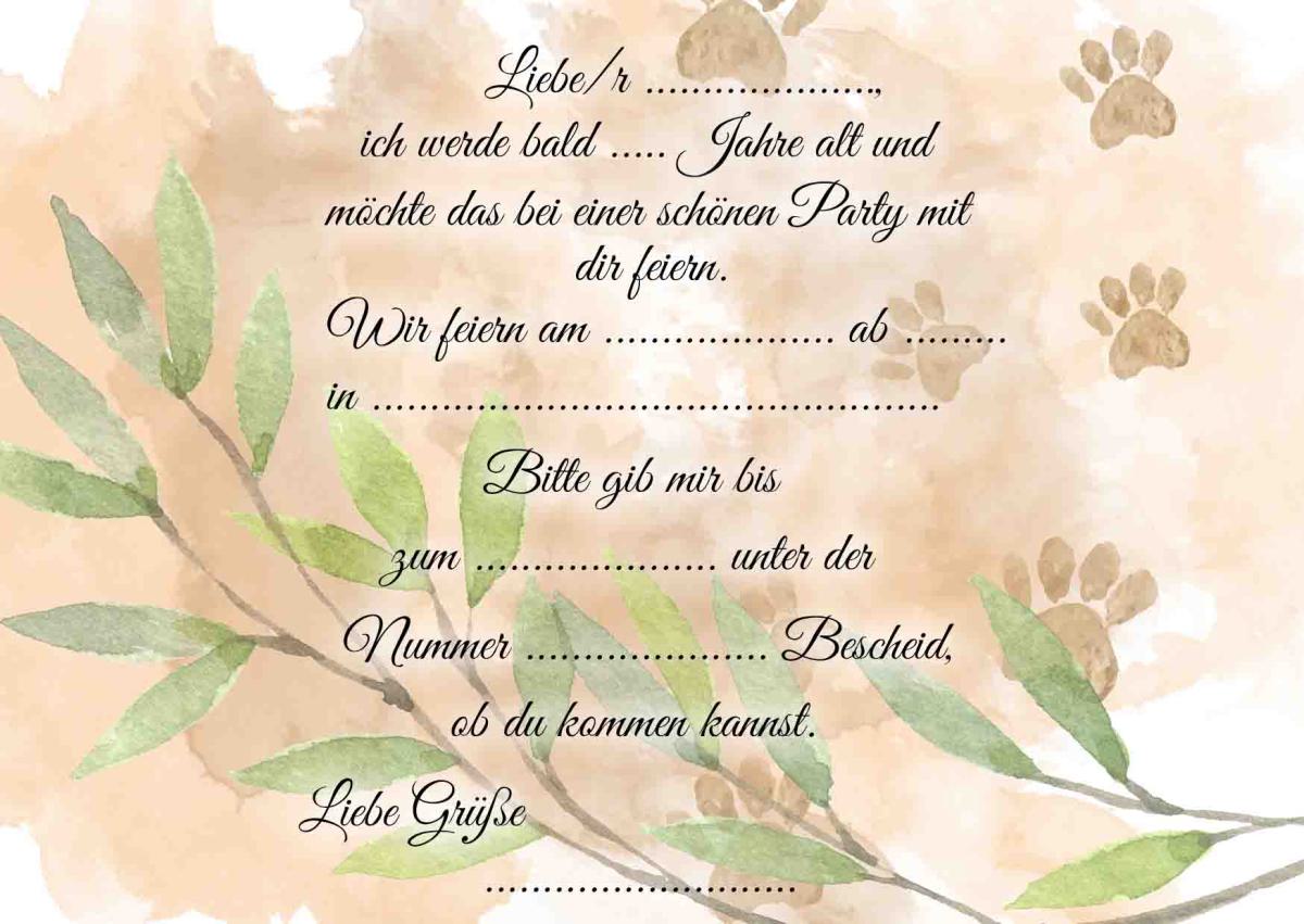 Löwe-Einladungskarten