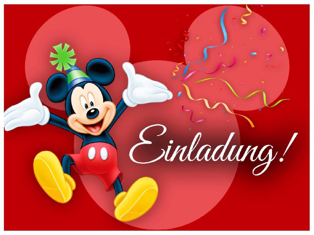 Mickey Maus-Einladungskarten zum Geburtstag
