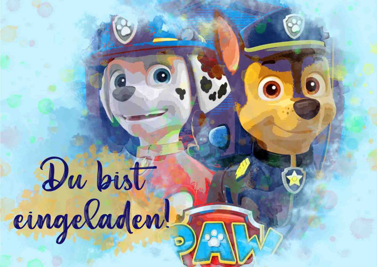 Paw Patrol-Einladungskarten